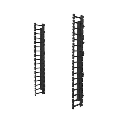 Vertical Cable Management Kit for 18RU Swing-Out Wall-Mount Cabinet - Black - 5-