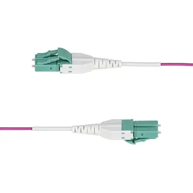 StarTech.com 10M (33 ft) LC to LC (UPC) OM4 Multimode Fiber Optic Cable, Erika Violet, 50/125, image 7