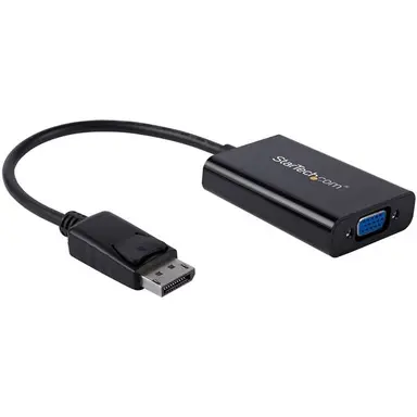Add-On 8 in DisplayPort Male to VGA Female Black Adapter Cable