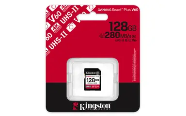 Kingston 128GB Canvas React Plus SDXC UHS-II 280R/100W U3 V60 for Full HD/4K, image 7