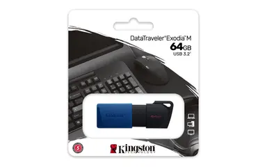Kingston 64GB USB3.2 Gen 1 Datatraveler Exodia M (Black + Blue), image 7