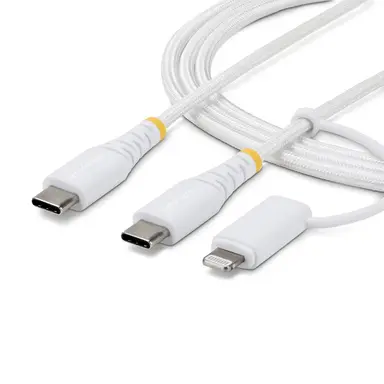 StarTech.com Charge an Apple Lightning or USB-C Device with This Rugged 2-in-1 USB-C Charging