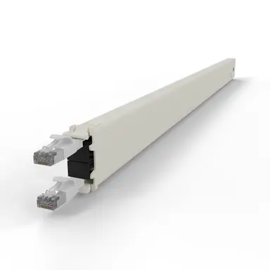 Synergy Micro Solution Patchbox.one White 30RU CAT.6A Cassette the Flat CAT.6A Cable Inside the Patchbo, image 8