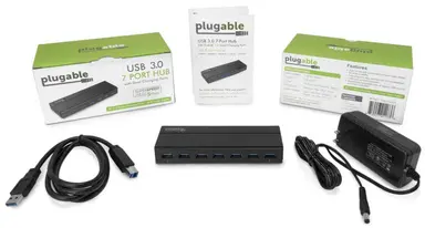 Plugable Technologies Plugable 7-Port Driverless USB 3.0 Hub with 36W PWR, image 8