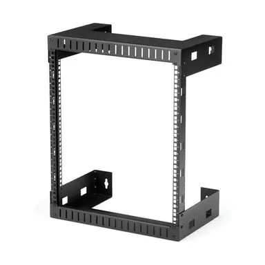 Open Frame 12U Wall Mount Server Rack for Patch Panels Switches Data Equipment