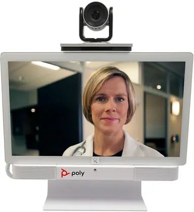 HP Poly Telehealth Station: G7500 with Eagleeyeiv 12X and 24 Inch Touch Display