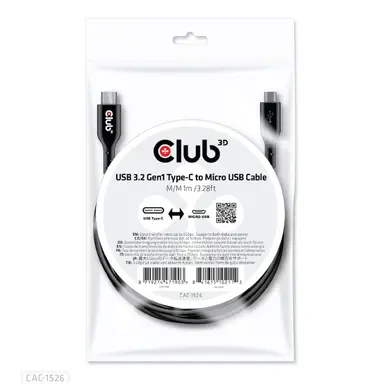Club 3D B.V Club 3D USB 3.2 GEN1 Type-C to Micro USB Cable Enables the Connection O, image 6