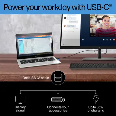 HP E27K G5 4K USB-C Monitor - LED Backlight - Flat - 3840 × 2160 - 27 in - 5MS, image 8