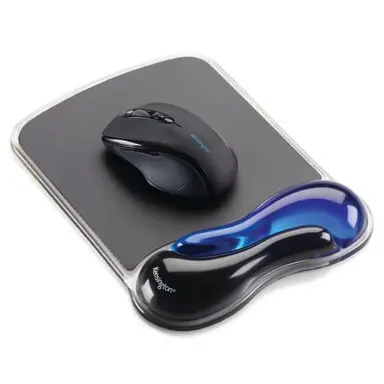 Kensington Computer Duo Gel Wave Mouse Pad Wrist Rest Blue