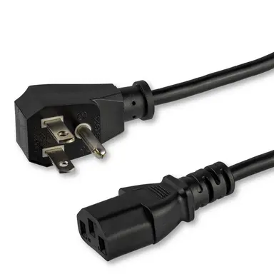 StarTech.com 15 ft (4.5 m) 18AWG Flexible Computer Power Cord W/ Flat NEMA 5-15P and IEC 60320