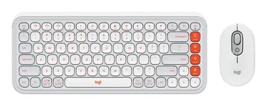 Logitech Pop Icon Combo (Off-White & Orange), image 4