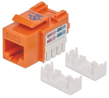 Intellinet Cat6 Orange Keystone Jack UTP