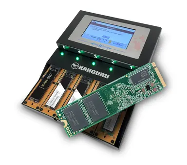 Kanguruclone 1 to 4 M.2 NVMe SSD Duplicator with 4.3 Touchscreen, 12GB/MIN - 1 Y