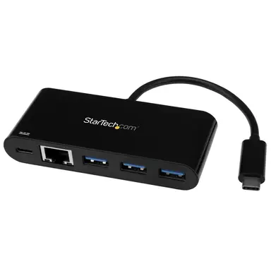 StarTech.com Portable 3-Port USB-C Hub with 3X USB Type-a and Gigabit Ethernet RJ45 Port - PO