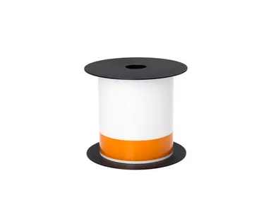 Brother International Corporat 4 in Wide TT Arc Flash Continuous 1 in Orange Header White Label, image 4