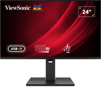 ViewSonic 24 in 1080P IPS Ergonomic Monitor, 65W USB-C