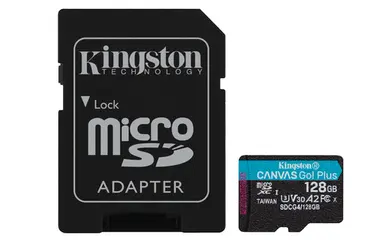 Kingston 128GB microSDXC Canvas Go Plus GEN4 200MB/S A2 U3 V30 Card + Adapter, image 4