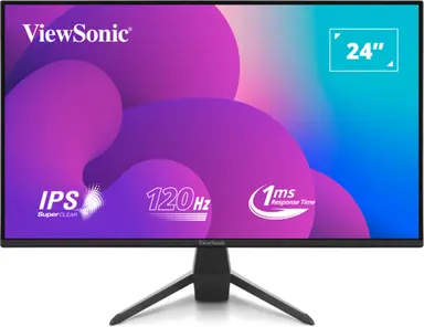 ViewSonic 24 in 1080P 1MS 120HZ IPS Monitor with HDMI, DP, and Vga., image 2