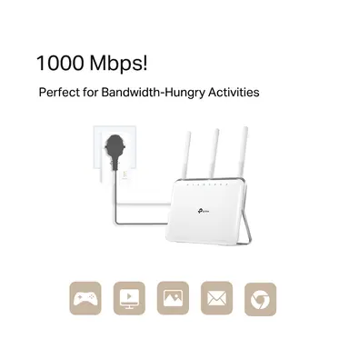 Omada Networks by TP Link AV1000 Gigabit Pass-Through Powerline Starter Kit, image 7