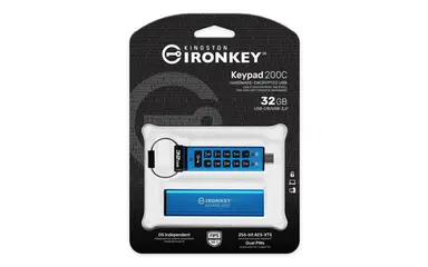 Kingston 32GB USB-C Ironkey Keypad 200C, Fips 140-3 LVL 3 (Pending) AES-256, image 2