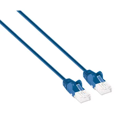 Intellinet Cat6a U/UTP Slim Network Patch Cable, 0.5 FT., Blue, image 6