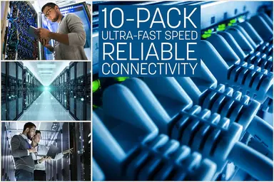 Intellinet Cat6 U/UTP Slim Network Patch Cable, 14 FT., Blue, 10-Pack, image 8