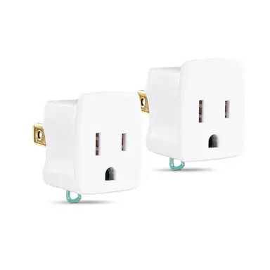 CyberPower Systems (USA) 3-Prong to 2-Prong Plug Adapter 2-Pack, Polarized Grounding Converter, 3-Prong, image 4