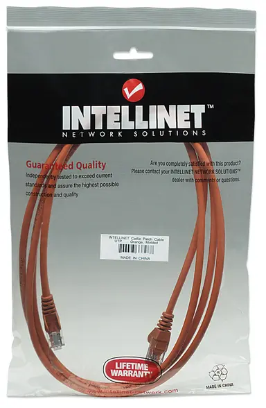 Intellinet 50 FT Orange Cat5e Snagless Patch Cable, image 6