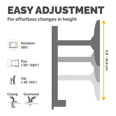 Fellowes Single Monitor Arm Elevates Your Screen Off the Desk to Eliminate Clutter. Set U, image 8
