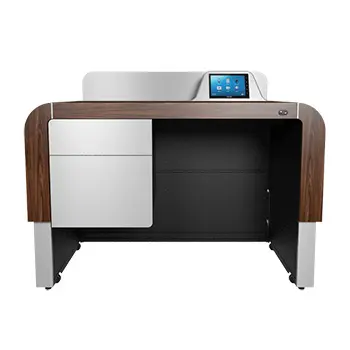 Middle Atlantic Pre-Configured L7 Series Lectern IN Montana Walnut with Silver Accents, image 7