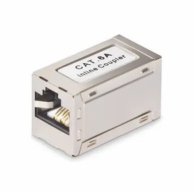 StarTech.com Shielded RJ45 Coupler, Inline Cat6a Coupler, Female to Female (F/F) T568B Pinout