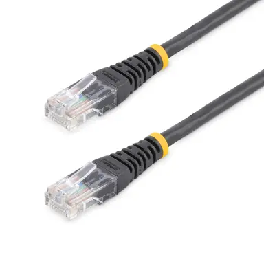StarTech.com 1 ft Black Molded Cat5e UTP Patch Cable
