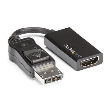 StarTech.com Active DisplayPort to HDMI Adapter Dongle - 4K 60HZ (3840X2160)/1080P/18GBPS/7.1