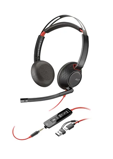 HP Poly Blackwire 5220 Stereo USB-C Headset +3.5MM Plug +USB-C/A Adapter, image 8
