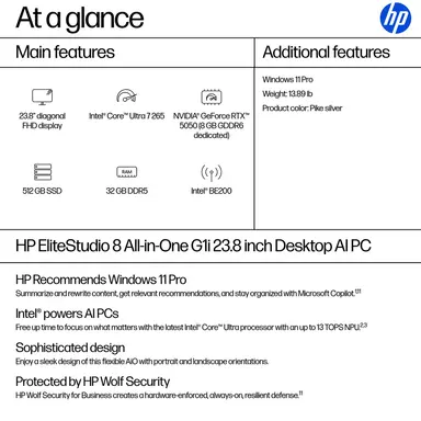 HP Elitestudio 8 AIO G1I U726532GB/512PC United States / Canada English, image 8