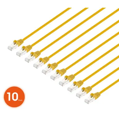 Intellinet CAT8.1 U/FTP Slim Network Patch Cable, 1.5 FT., Yellow, 10-Pack, image 7