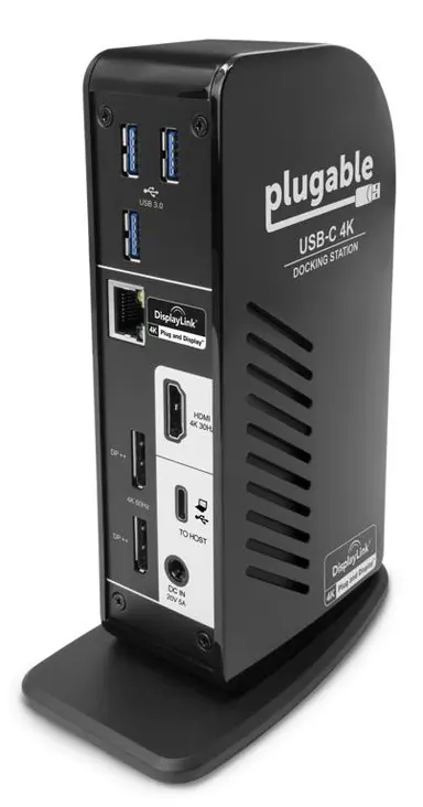 Plugable Technologies Plugable 4K USB C Docking Station Triple Monitor with 100W Charging, USB C Dock, image 6
