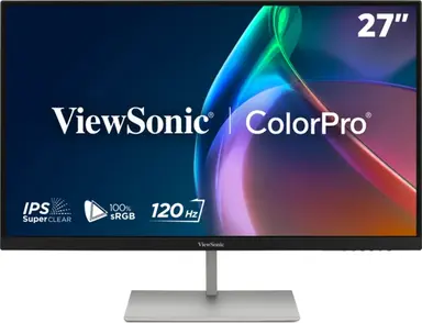 ViewSonic VP Series 27" 120Hz 2K QHD Pantone Validated 100% sRGB & Factory Calibrated Monitor with 90W USB-C