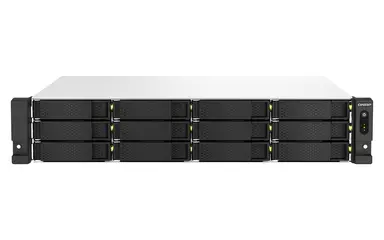 Qnap 2U 12-BAY NAS/ISCSI Ip-San Intel Celeron 4C/4T (UP to 2.7GHZ) 8GB RAM On