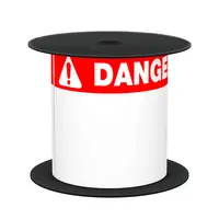 Brother International Corporat 3INX5IN TT ANSI/Osha Danger 3/4IN Red Header White Vinyl Label, image 3