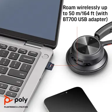 HP Poly Voyager 4310 USB-C Headset +BT700 Dongle +CHARGING Stand, image 8