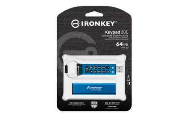 Kingston 64GB Ironkey Keypad 200, Fips 140-3 LVL 3 (Pending) AES-256 Encrypted, image 2