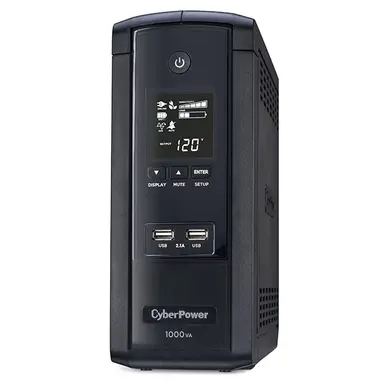 CyberPower Systems (USA) Line Interactive, Mini-Tower, 10 Outlets, LCD, USB Charge Ports, Serial/USB, 5 Y