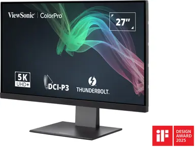 ViewSonic 27 in Colorpro 5K IPS Monitor with 100W Thunderbolt 4, USB C, and DCI-P3 Color GA, image 7