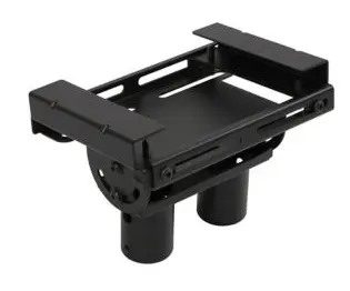 Peerless Industries Modular Dual Pole I-Beam Ceiling Plate - Black - Adjustable to Fit I-Beams From