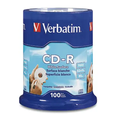 Verbatim Americas Verbatim - CD-R - 700 MB - 52X (Max) - 5.25 in - White - Spindle - Storage Medi, image 4
