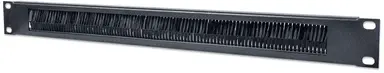 Intellinet 1U, with Brush Insert Cable Entry Panel for Network Cabinets, Black