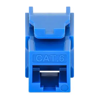 Intellinet Cat6 Slim Keystone Jack with Punch-Down Stand, Blue, 25-Pack, image 7