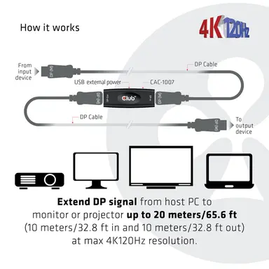 Club 3D B.V DisplayPort 1.4 4K 120HZ Adapter, image 8