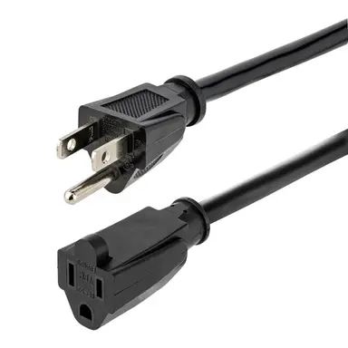 StarTech.com 15 ft (4.5 m) Heavy Duty Extension Cord, NEMA 5 15P to NEMA 5 15R Extension Cord, image 4